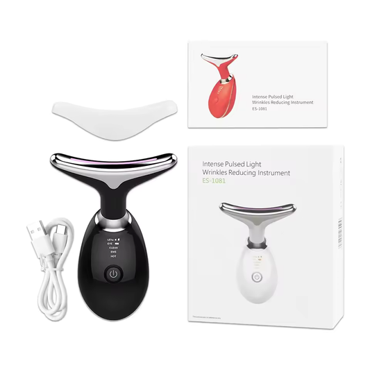 Appareil Anti-Rides Visage & Cou – Technologie EMS & LED